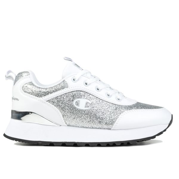 Buty damskie sportowe do biegania Champion RR CHAMP PLATFORM SPARKLE. Białe obuwie do biegania damskie CHAMPION. W wyprzedaży za 149.00 zł.