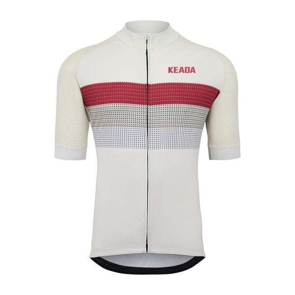 Weave Two - Damska koszulka z krótkim rękawem. Białe bluzki sportowe damskie KEADA SPORTS, m, z jersey, bez kołnierzyka, bez ramiączek. Za 332.00 zł.