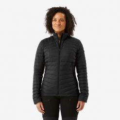Kurtka trekkingowa damska puchowa Forclaz MT100 - 5°C. Kurtki damskie FORCLAZ, m, bez wzorów, z materiału, bez kaptura. Za 249.99 zł.