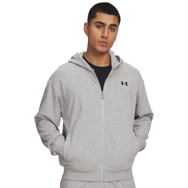 Under Armour UA RIVAL LW FZ Bluza męska. Szare bluzy bez kaptura męskie Under Armour, l, z dresówki. W wyprzedaży za 202.99 zł.