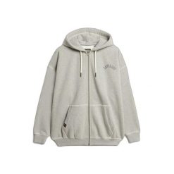 Damska bluza z kapturem zapinana na zamek Superdry Athletic Essential. Szare bluzy sportowe damskie Superdry., xs, z materiału. Za 309.90 zł.
