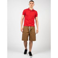Koszulka polo do golfa męska Sustainable. Czerwone koszulki polo męskie Geox, m, bez wzorów, z bawełny, bez ramiączek. Za 177.00 zł.