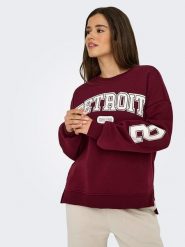 ONLY Bluza w kolorze bordowym rozmiar: M. Czerwone bluzy bez kaptura damskie Only, m. Za 140.86 zł.