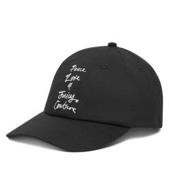 Czapka z daszkiem Juicy Couture. Czarne czapki z daszkiem damskie Juicy Couture, bez wzorów. Za 129.99 zł.