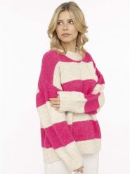Zwillingsherz Sweter w kolorze beżowo-różowym rozmiar: L/XL. Brązowe swetry klasyczne damskie Zwillingsherz, l, bez kołnierzyka. Za 159.95 zł.