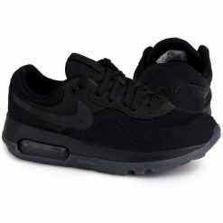 Buty do chodzenia sneakersy sportowe Nike AIR MAX MOTIF BLACK. Czarne buty sportowe na co dzień damskie Nike, bez wzorów, trekkingowe, nike air max. W wyprzedaży za 299.00 zł.