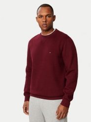 Tommy Hilfiger Bluza Seasonal MW0MW40000 Bordowy Regular Fit. Czerwone bluzy bez kaptura męskie Tommy Hilfiger, l, z bawełny. Za 409.99 zł.