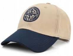 Letnia Czapka z Daszkiem (Bejsbolówka) - Pako Jeans - Róża Wiatrów, Beż. Brązowe czapki męskie Pako Jeans, na lato, bez wzorów, z bawełny. Za 55.00 zł.