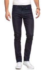 SPODNIE MĘSKIE WRANGLER LARSTON BLUE BURN W18SHN32A 112127506. Niebieskie spodnie materiałowe męskie Wrangler, bez wzorów, z jeansu. Za 99.99 zł.