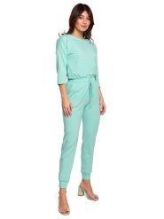 Be Wear Kombinezon w kolorze miętowym rozmiar: M. Zielone kombinezony damskie Be Wear, m, bez wzorów, bez kołnierzyka, bez ramiączek. Za 118.56 zł.