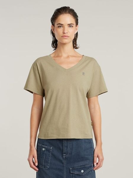 G-Star Koszulka w kolorze khaki rozmiar: M. Brązowe bluzki damskie G-Star, m, bez wzorów, z bawełny, retro, bez kołnierzyka, bez ramiączek. Za 65.99 zł.