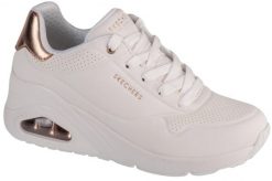 Buty sportowe Sneakersy damskie, Uno Wedge - Hi Steps. Białe buty sportowe na co dzień damskie Skechers, bez wzorów, z materiału, trekkingowe. Za 479.00 zł.