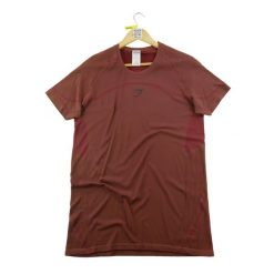 Second life - T-shirt męski Gymshark bezszwowy do fitnessu - Stan dobry. Czerwone t-shirty męskie Gymshark, l, bez wzorów, z materiału, bez kołnierzyka. Za 63.86 zł.