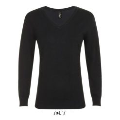 Sweter damski Sol's Glory. Czarne swetry klasyczne damskie SOL'S, na zimę, s, bez kołnierzyka. Za 206.90 zł.