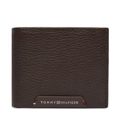 Portfel Tommy Hilfiger. Brązowe portfele męskie Tommy Hilfiger, bez wzorów. Za 249.99 zł.