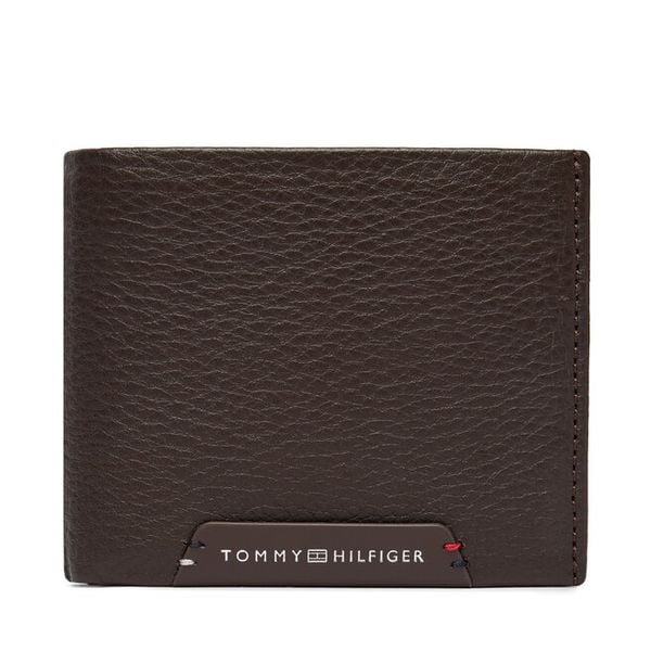 Portfel Tommy Hilfiger. Brązowe portfele męskie Tommy Hilfiger, bez wzorów. Za 249.99 zł.
