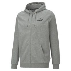 Męska rozpinana bluza z kapturem z małym logo Essentials PUMA. Czarne bluzy z kapturem męskie Puma, m. Za 275.00 zł.
