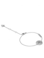 Guess Bransoletka JUBB02 137JW Srebrny. Szare bransoletki damskie Guess, metalowe. Za 249.99 zł.
