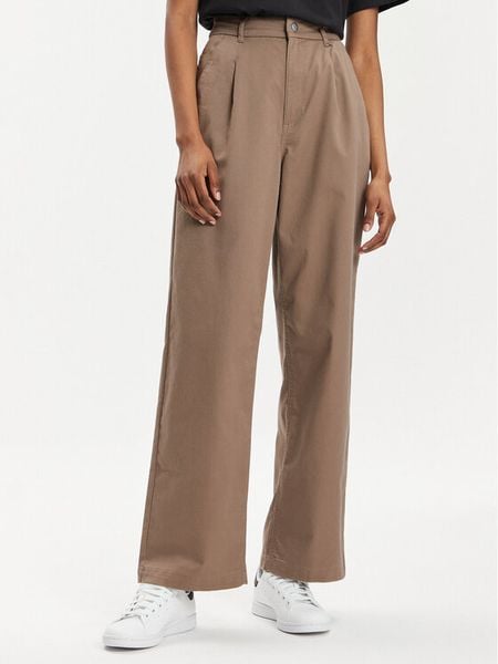 Converse Spodnie materiałowe 10026054-A02 Beżowy Wide Leg. Brązowe spodnie materiałowe damskie Converse, bez wzorów, z materiału. Za 309.99 zł.