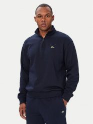 Lacoste Bluza SH8866 Granatowy Regular Fit. Niebieskie bluzy bez kaptura męskie Lacoste, m, z bawełny. Za 639.99 zł.
