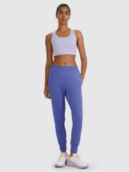4F Spodnie treningowe szybkoschnące damskie - granatowe XL. Niebieskie spodnie sportowe damskie 4f, s, z dzianiny, na fitness i siłownię. Za 179.99 zł.