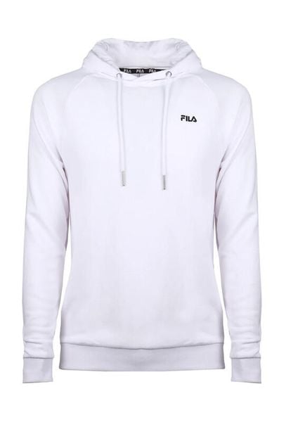 Bluza z kapturem Fila Lumezzane. Białe bluzy sportowe męskie Fila, bez wzorów, eleganckie, bez kołnierzyka, bez ramiączek. Za 253.00 zł.