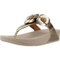 Sandały FITFLOP LULU FLOWER Złoty. Żółte sandały damskie FIT FLOP, bez wzorów, z materiału, bez obcasa. Za 421.99 zł.