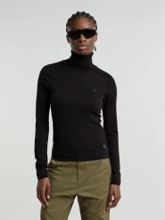 G-Star Sweter w kolorze czarnym rozmiar: M. Czarne golfy damskie G-Star, m, bez wzorów, z wełny, bez ramiączek. Za 219.60 zł.