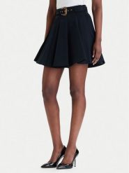 Versace Jeans Couture Spódnica plisowana 80HAE801 N0715 Czarny Regular Fit. Czarne spódniczki damskie Versace Jeans Couture, bez wzorów, z bawełny, plisowane. Za 1,419.00 zł.