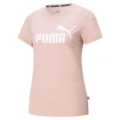 Damska koszulka z logo Essentials PUMA Bridal Rose Pink. Czerwone bluzki damskie Puma, xs, bez wzorów, sportowe, bez kołnierzyka, bez ramiączek. Za 79.99 zł.