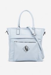 Niebieska Torebka Typu Shopper z Paskiem Crossbody Zdobiona Aplikacją Idaniela. Niebieskie shopper bag damskie Renee, z aplikacjami, z jeansu, na ramię, zdobione, bez dodatków. Za 109.99 zł.