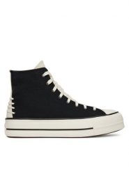 Converse Trampki Chuck Taylor All Star Lift Platform Crafted Laces A12552C Czarny. Czarne trampki i tenisówki damskie Converse, bez wzorów, z materiału. Za 279.99 zł.