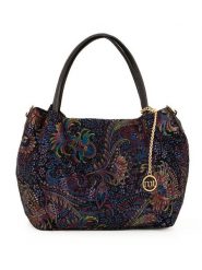 Mia Tomazzi Skórzana torebka "Gonfalone" w kolorze czarnym ze wzorem - 24 x 21 x 13 cm rozmiar: onesize. Czarne torebki klasyczne damskie Mia Tomazzi, bez wzorów, z materiału, bez dodatków. Za 333.81 zł.