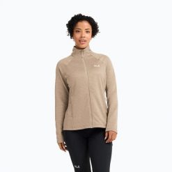 Bluza polarowa damska Jack Wolfskin Anytrail Full Zip. Brązowe bluzy bez kaptura damskie Jack Wolfskin, s, z materiału. Za 399.99 zł.