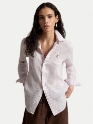 Polo Ralph Lauren Koszula 211A96158011 Różowy Classic Fit. Czerwone koszule damskie Polo Ralph Lauren, xl, bez wzorów, ze lnu, bez kołnierzyka, bez ramiączek. Za 859.99 zł.