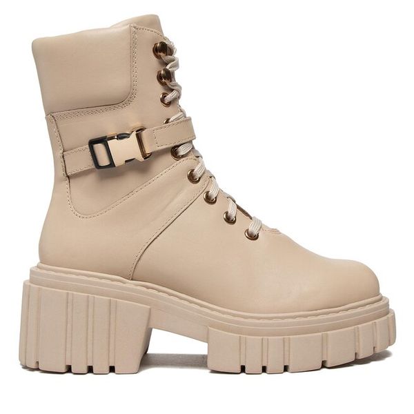 Trzewiki Rage Age. Brązowe botki damskie Rage Age, bez obcasa, na słupku, bez zapięcia. Za 359.99 zł.