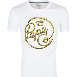 T-shirt Pepe Jeans. T-shirty męskie Pepe Jeans, na jesień, m, bez wzorów, z jeansu, bez kołnierzyka. Za 49.00 zł.