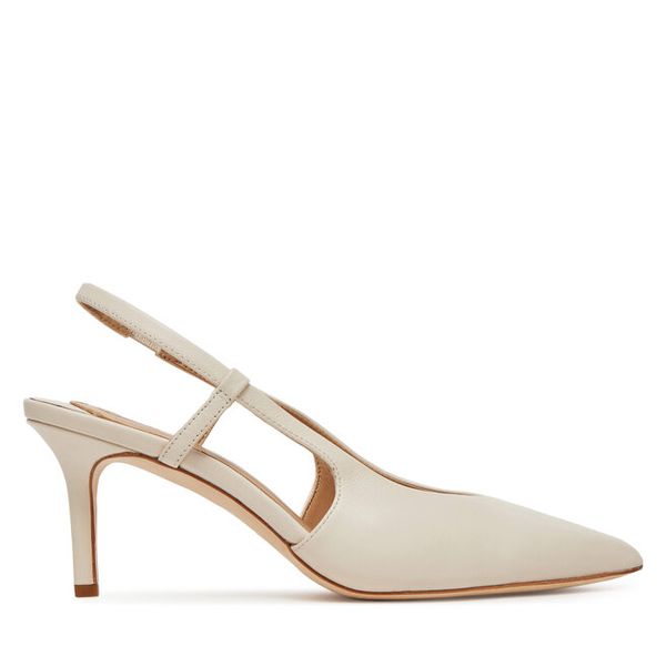 Sandały LAUREN RALPH LAUREN. Białe sandały damskie Lauren Ralph Lauren, bez wzorów, bez obcasa, na szpilce. Za 719.99 zł.