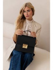 Lia Biassoni Skórzana torebka w kolorze czarnym - 27 x 24 x 8 cm rozmiar: onesize. Czarne torebki klasyczne damskie Lia Biassoni, bez wzorów, z materiału, bez dodatków. Za 304.99 zł.