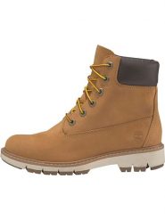 Timberland Skórzane botki "Lucia Way" w kolorze jasnobrązowym rozmiar: 38,5. Brązowe botki damskie Timberland, bez obcasa, bez zapięcia. Za 459.04 zł.
