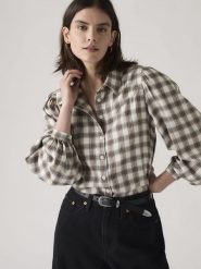 Levi's Koszula w kolorze beżowo-białym rozmiar: M. Białe koszule damskie Levi's, m, bez wzorów, bez kołnierzyka, bez ramiączek. Za 91.99 zł.