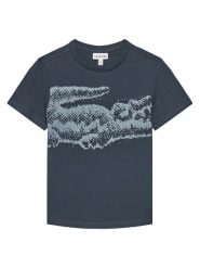 Lacoste T-Shirt TJ8460 Granatowy Regular Fit. Niebieskie t-shirty chłopięce Lacoste, bez wzorów, z bawełny, bez ramiączek. Za 129.99 zł.