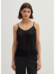 STEFANEL Top w kolorze czarnym rozmiar: M. Czarne topy damskie Stefanel, m, bez wzorów, bez kołnierzyka. Za 165.99 zł.