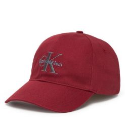 Czapka z daszkiem Calvin Klein. Czerwone czapki męskie CALVIN KLEIN, bez wzorów. Za 119.99 zł.