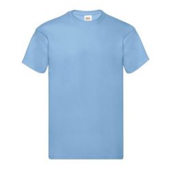 Oryginalna Bawełniana Koszulka Unisex Dla Dorosłych. Niebieskie bluzki damskie Fruit of the Loom, l, bez wzorów, z bawełny, sportowe, bez kołnierzyka, bez ramiączek. Za 33.99 zł.