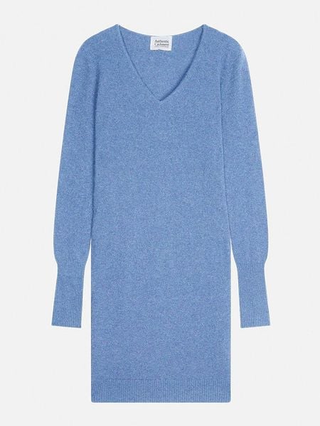 AUTHENTIC CASHMERE Kaszmirowa sukienka "Capelet" w kolorze błękitnym rozmiar: XL. Niebieskie sukienki damskie AUTHENTIC CASHMERE, xl, bez wzorów, z kaszmiru, bez kołnierzyka, bez ramiączek, mini. Za 480.95 zł.