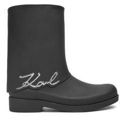 Kalosze KARL LAGERFELD. Czarne kalosze damskie Karl Lagerfeld, bez wzorów. Za 599.99 zł.