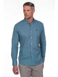 The Time of Bocha Koszula - Regular fit - w kolorze niebieskim rozmiar: M. Niebieskie koszule męskie The Time of Bocha, m, bez wzorów, bez kołnierzyka, bez ramiączek. Za 173.99 zł.