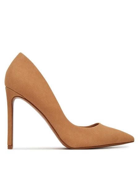 Aldo Szpilki Lala 13771039 Beżowy. Brązowe szpilki Aldo, bez wzorów, ze skóry, bez obcasa. Za 239.99 zł.