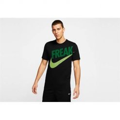 Koszulka sportowa męska Nike Giannis freak. Czarne t-shirty sportowe męskie Nike, m, z bawełny, bez ramiączek. Za 236.00 zł.